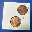 1980-p   D Lincoln Memorial Cents  Unc Lot Of 2 Bu Coins From Obw Rolls  8012