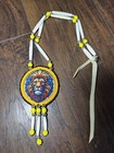 African Lion Medallion Native American Made Pow Wow Regalia Native Beadwork