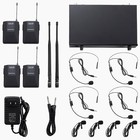 4 Channel Wireless Microphone System Uhf 4 Lavalier 4 Bodypacks 4 Headset Church