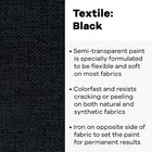 Jacquard 8 Fl Oz Black Colorfast Fabric Paint For Clothes Soft Permanent Finish