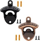 2pack Vintage Beer Bottle Openers Cast Iron Wall Mounted Bottle Opener   Screws