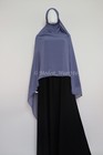 Xl Premium Chiffon Hijab Wrap Shayla Scarf Shawl Muslim Headcover Dusty Blue