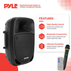 Pyle Bluetooth Portable Karaoke Speaker System W  Wireless Microphone  open Box 