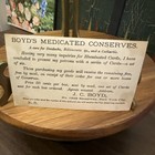 Victorian Trade Card Jc Boyd Medicated Conserves New York Ny