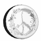 Spare Tire Cover Wheel Boho Hippie Wreath Protectors 15 Inch Peace Sign