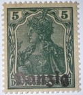 Travelstamps- 1920 Germany Occ poland   Danzig Mi 1 Mint  Og Hinged Mogh