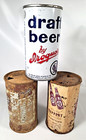 Vintage Flat Top Beer Cans X 3  Lot   6  Cans Do Not Contain Any Alcohol  