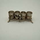 Gold Tone Cherub Vtg Lipstick Holder 4 Slots Hollywood Regency Vanity  Bin 20