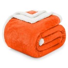  Sherpa Fleece Throw Blankets  Soft Fluffy Flannel Plush Throw-50 x60  Orange