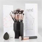 Beauty Professional Makeup Brush Set 15 Piece Black Rose