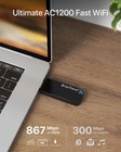 1200mbps Usb Wifi Network Adapter For Laptop  Desktop Pc Of Windows 11 10 8 7   