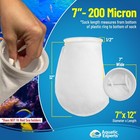 Aquatic Experts 7-inch Ring 200 Micron Felt Filter Socks - Medium For Aquariums