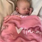 Personalized Girl Name Blanket  Custom Baby Blanket  Newborn Blanket  Girl Gift