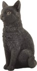 3 Inch Black Cat Sitting Hand Painted Mini Figurine Statue Sculpture  gift Boxed
