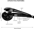 Hair Curler  Lcd Pro Salon Automatic Ceramic Roller Wave Machine Styler  Black  