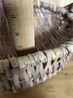 Vintage Appalachian Woven Rib Splint Buttocks Egg Basket Primitive Gathering