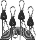 4-pack 1 8  Adjustable Rope Hanger  Heavy Duty Ratchet Tie Down Strap