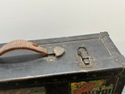 Vintage 18  X 13   Train Case Suitcase Luggage W  Stickers Metal   Wood