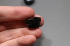 Pair Vintage Bakelite Knob Black Electronics Equipment Drawer Pull Threaded