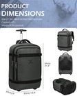 Hynes Eagle 42l Rolling Backpack Wheeled Carry-on Trolley Luggage Cabin Suitcase