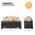 Fun-mollie 20  1500w Electric Fireplace Log Set Heater Freestanding With Realis
