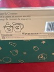 Pfaltzgraff Winterberry Vintage 1994 Christmas Holiday Sugar  Creamer Set New