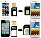 Adapter Converter Set Iphone samsung Black Nano Sim Card To Micro Standard Sim