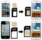 Nano Sim Card To Micro Standard Sim Adapter Converter Set Iphone samsung Black