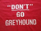 Vintage 1990 Greyhound Strike Shirt 2 Sided Red  l  50 50 Political historical