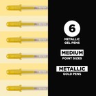 Sakura Gelly Roll Metallic Gel Pens  6 Piece Gold  6 Pack