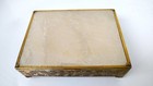 Antique Chinese  Jade Like Stone composite Brass Cigarette trinket Box