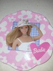 2 Vintage 90 s Barbie 8    Pink Child Dinner Plates Mattel Zak Designs