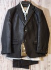 Tazio Black Solid Sharkskin Boys Youth 4 Four Piece 2 Button Suit Tuxedo - Nwt
