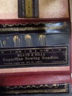 Antique Red 1914 Needle Double Folding Book  Contains Needles  5  X 3 