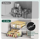 2-tier Vertical Pull Out Spice Rack  Heavy Duty Metal Spice Shelf With Easy