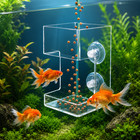 Aquarium Feeding Ring Floating Fish Food Tray Feeder With Suction Cup Ring