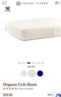 New Fitted Crib Organic Cotton Sheet By Square Flower Luxury Sateen 400 Tc   35 