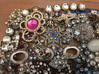 Vintage-now 40  Piece Broken Craft Colorful Rhinestone Jewelry Making Lot  1