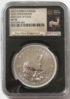 2017 Silver South Africa Krugerrand 50th Anniv Ngc Sp 70 First Day Of Issue Fdoi