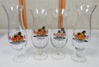 Hard Rock Cafe Hurricane Cocktail Glass Lot  4 Different Cities  9 5    10  Tall