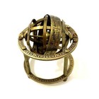 Antique Solid Brass Armillary Sphere Vintage Tabletop Astrolabe Globe Style Gift