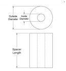 X20  4 1 8 id X 1 4 od X 5 8 l Essentra 13sp064 Nylon Round Spacer Standoff