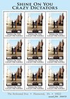 Trump - Shine On You Crazy Dictators -  artistamp  Faux Postage  Repro   Resist 