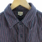 Deluxeware Flannel Cotton Striped Work Shirt Size X-large Gray Made In Japan