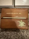 Vintage Anheuser-busch Leather Playing Card Case 1981 Sales Convention W  Box