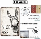 Funny Bathroom Tin Metal Sign Humorous Nice Ass Cute Donk 8x12