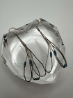 Vintage Southwestern Navajo Sterling Silver Turquoise Dangle Earrings 6 8cm