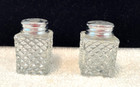 2 Vtg Mini Individual Glass Salt Pepper Shakers Set 1 5 t