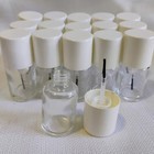 Clear Empty Nail Polish Glass Bottles  set Of 16  W  Brush Cap - 10ml   Diy Nail