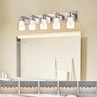 5-light 5cct Led Bathroom Light Fixtures  Modern Vanity 5-lights Brushed Nickel